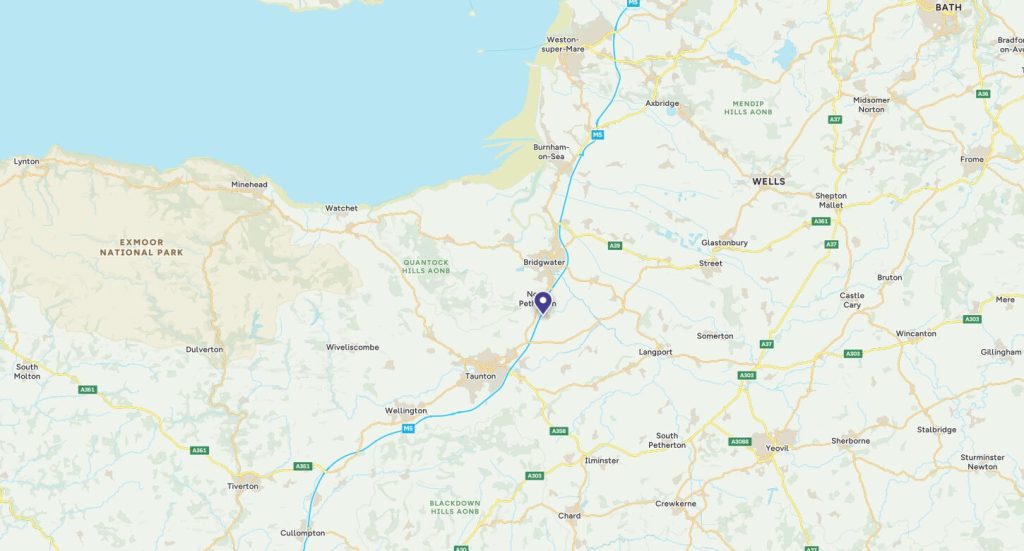 Map of Somerset